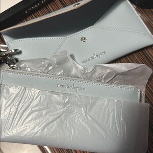 Nanette Lepore Blue Clutch Sleek Design